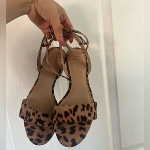 Leopard print sandals